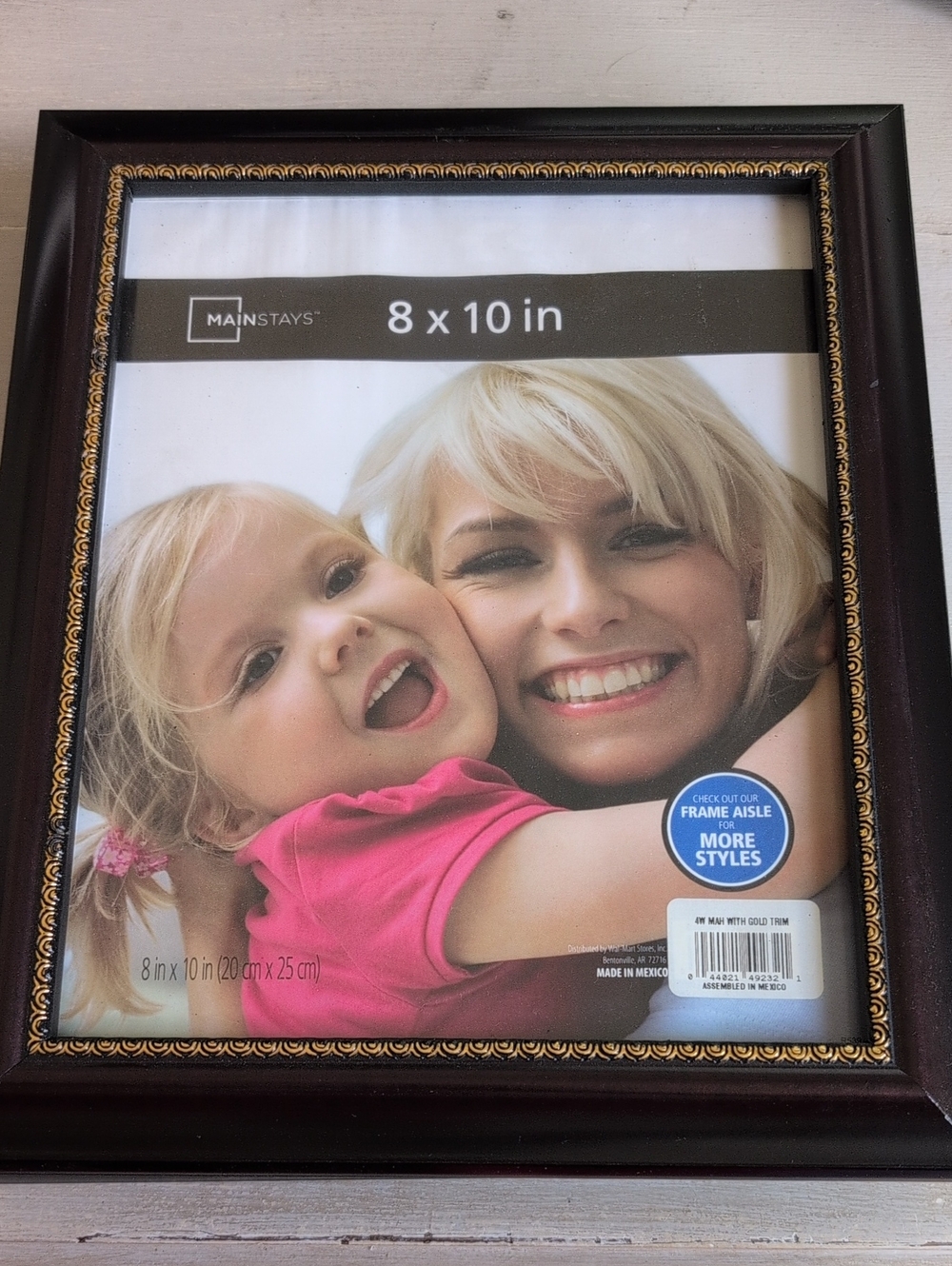 Mainstays Dark Brown Picture Frame with Gold Trim (Set Of 4)